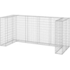 Image de vidaXL Mur en gabion pour poubelles Acier galvanisé 254x100x110 cm