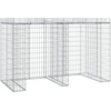 Image de vidaXL Coffre à déchets en gabion 192x91x120 cm Fer galvanisé