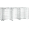 Image de vidaXL Coffre à déchets en gabion 270x91x120 cm Fer galvanisé