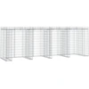 Image de vidaXL Coffre à déchets en gabion 350x91x120 cm Fer galvanisé