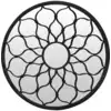 Image de vidaXL Miroir de jardin noir 40x3 cm Fer rond