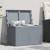 Image de vidaXL Boîte de rangement de jardin 180 L Gris PP aspect bois