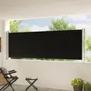 Image de vidaXL Marquise latérale extensible 117x600 cm Noir