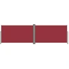 Image de vidaXL Marquise latérale extensible rouge 180x600 cm