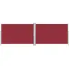 Image de vidaXL Marquise latérale extensible rouge 220x600 cm