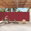 Image de vidaXL Marquise latérale extensible rouge 220x1000 cm