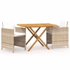 Image de vidaXL Ensemble de jardin 3 pièces avec coussins Beige
