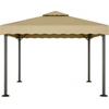 Image de vidaXL Pavillon Taupe 3x3 m Aluminium et acier