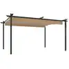Image de vidaXL Pavillon avec toit extensible 4x3 m Taupe