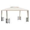Image de vidaXL Pavillon avec parois latérales & double toit 3x4 m Crème