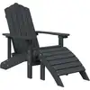 Image de Chaise de jardin Adirondack avec pied PEHD Anthracite