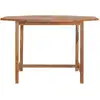 Image de vidaXL Table de jardin 110x110x75 cm en teck massif