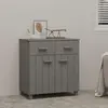 Image de vidaXL Sideboard HAMAR gris clair 79x40x80 cm Pin massif