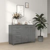 Image de vidaXL Sideboard HAMAR gris foncé 113x40x80 cm Pin massif