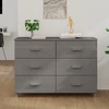 Image de vidaXL Sideboard HAMAR gris clair 113x40x80 cm Pin massif