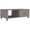 Image de vidaXL Table basse HAMAR gris clair 100x55x35 cm pin massif