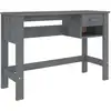 Image de vidaXL Bureau HAMAR gris foncé 110x40x75 cm pin massif