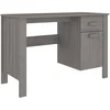 Image de vidaXL Bureau HAMAR gris clair 113x50x75 cm pin massif