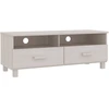 Image de vidaXL Armoire TV HAMAR blanc 106x40x40 cm pin massif