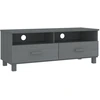 Image de vidaXL Armoire TV HAMAR gris foncé 106x40x40 cm Pin massif