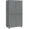 Image de vidaXL Armoire HAMAR gris foncé 89x50x180 cm Pin massif