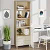 Image de vidaXL Highboard HAMAR brun miel 60x35x180 cm pin massif