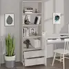 Image de vidaXL Highboard HAMAR blanc 60x35x180 cm pin massif