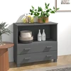 Image de vidaXL Sideboard HAMAR gris foncé 85x35x80 cm Pin massif