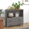 Image de vidaXL Sideboard HAMAR gris clair 85x35x80 cm pin massif
