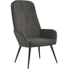 Image de vidaXL Fauteuil relax gris foncé velours