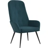 Image de vidaXL Fauteuil relax bleu velours