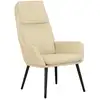 Image de vidaXL Fauteuil relax Tissu Crème