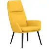 Image de vidaXL Fauteuil relax jaune moutarde Tissu