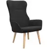 Image de vidaXL Fauteuil relax noir tissu