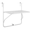 Image de vidaXL Table de balcon blanc 60x40 cm acier