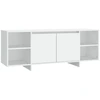 Image de vidaXL Armoire TV Blanc 130x35x50 cm Bois composite