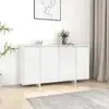 Image de vidaXL Sideboard blanc brillant 135x41x75 cm Bois composite