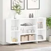 Image de vidaXL Sideboard Blanc 120x30x75 cm Bois composite