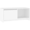 Image de vidaXL Armoire TV blanche 90x35x40 cm Bois composite