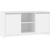 Image de vidaXL Meuble TV blanc 102x37,5x52,5 cm Bois composite