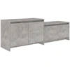 Image de Armoire TV gris béton 146,5x35x50 cm Matériau dérivé du bois