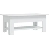 Image de vidaXL Table basse blanche 102x55x42 cm Bois composite