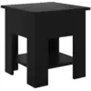 Image de vidaXL Table basse noire 40x40x42 cm Bois composite