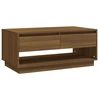 Image de vidaXL Table basse marron imitation chêne 102,5x55x44 cm Matériau dérivé du bois