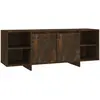 Image de vidaXL Armoire TV chêne fumé 130x35x50 cm Bois composite