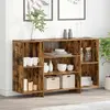 Image de vidaXL Sideboard chêne fumé 120x30x75 cm bois composite
