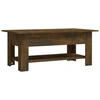 Image de vidaXL Table basse chêne fumé 102x55x42 cm Bois composite