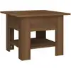 Image de vidaXL Table basse marron imitation chêne 55x55x42 cm Bois composite
