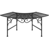 Image de vidaXL Banc d'arbre 113 cm noir acier