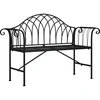 Image de vidaXL Banc de jardin 2 places 128 cm noir acier